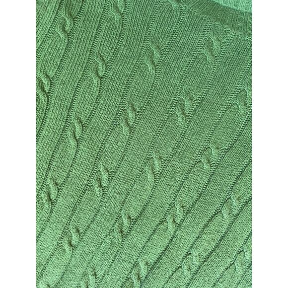 Merona Grass Green Cable Knit Turtleneck Sweater Size XL - Picture 2 of 4